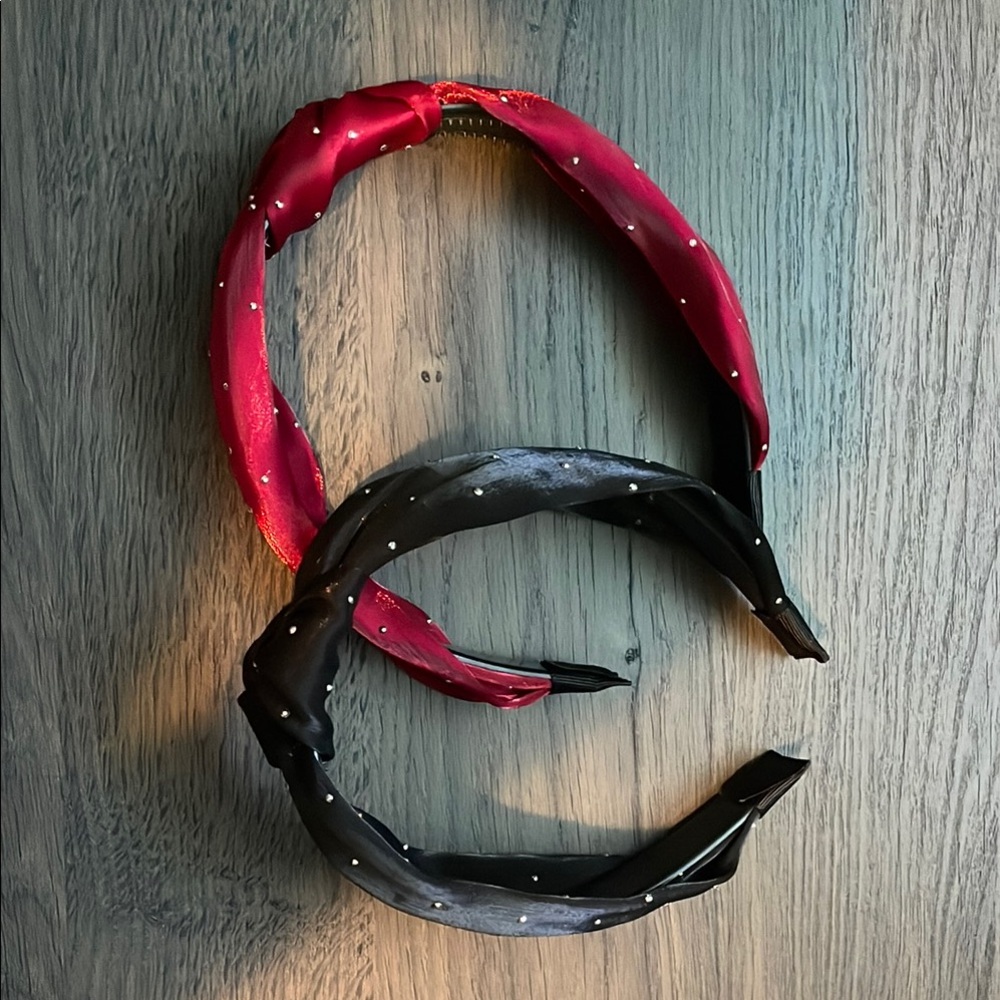Black and Red Polka Dot Headbands